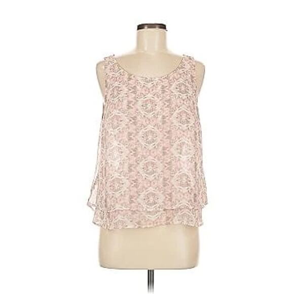 BCBG Womens Tank Top Size‎ M Medium Boho Fairy Pink Summer Spring Blouse - Picture 1 of 7